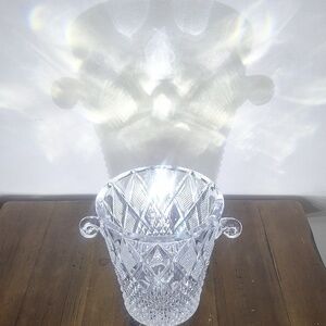Mikasa Vintage Lead Crystal Ice Bucket – Diamond Cut Pattern with Handles
